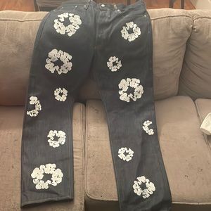 36 denim tear navy and white